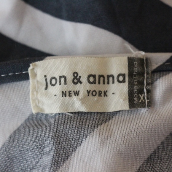 JON & ANNA Gray/White Striped Sleeveless Dress - Picture 8 of 8